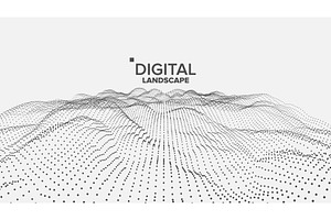 Digital Landscape Vector. Data
