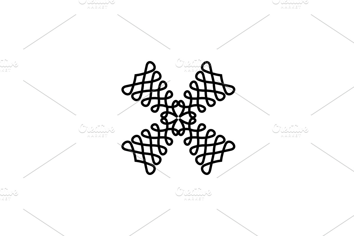 Letter X Flower Line Logo, a Branding & Logo Template by ganuDESIGN (Photo 2 of 2)