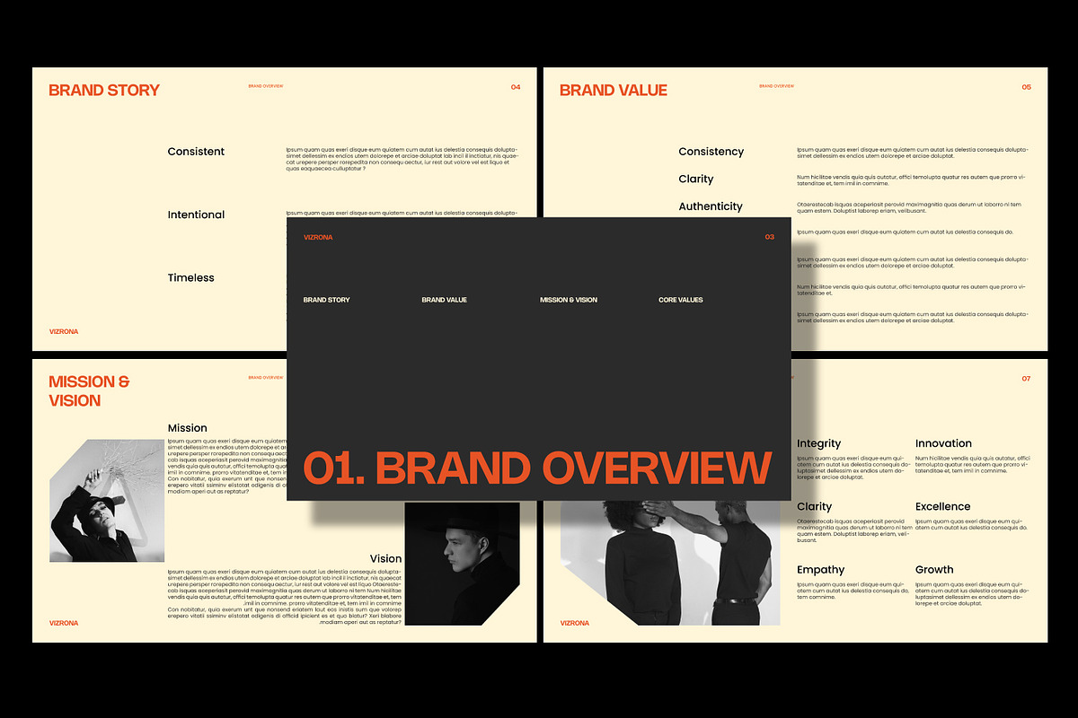 VIZRONA | Brand Guidelines Template, a Presentation Template by shaondesigns (Photo 3 of 9)