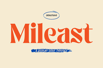 Mileast - Display Serif Font, a Serif Font by Sronstudio
