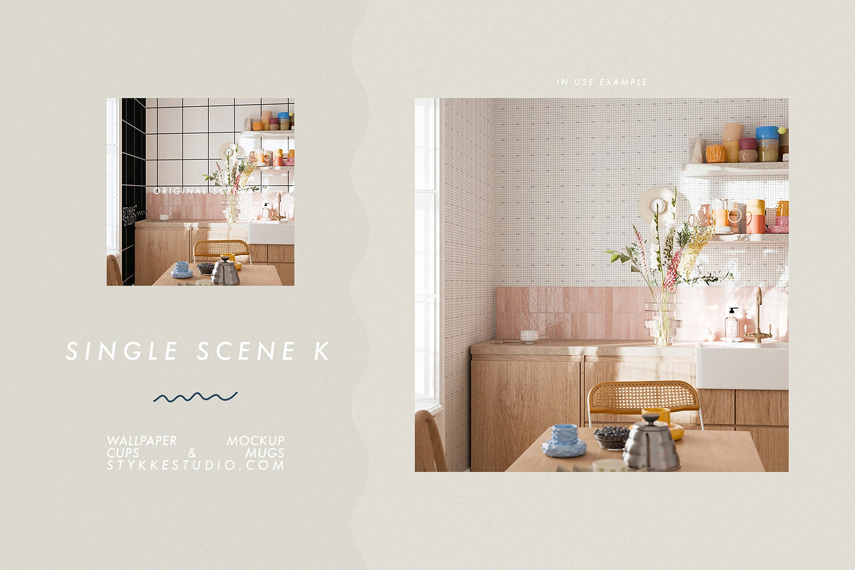 WALLPAPER MOCKUP | Kitchen Mockup, a Household Mockup by Stykke Studio (Photo 17 of 29)