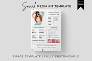 1 Page Influencer Media Kit Template, a Presentation Template by CoCreatorDesigns (Thumbnail 1 of 7)