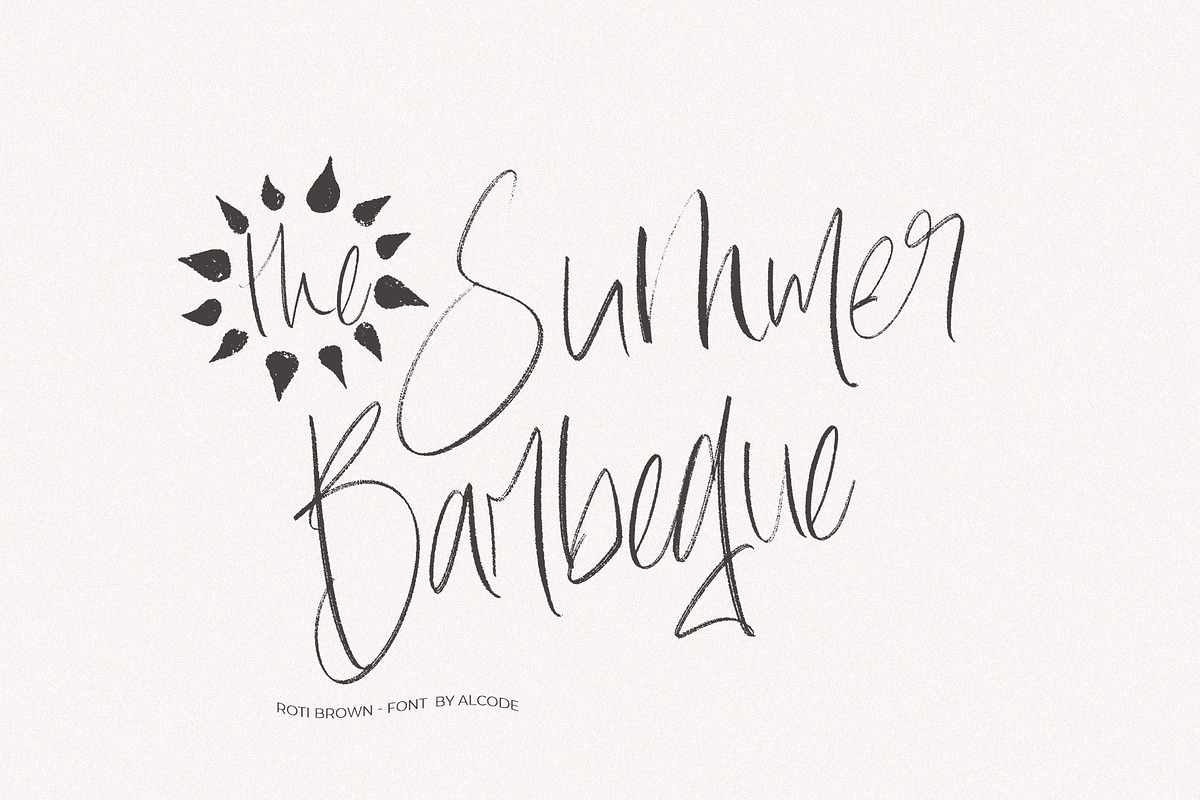 Roti Brown With 6 Editable logo, a Script Font by Alcode (Photo 6 of 15)