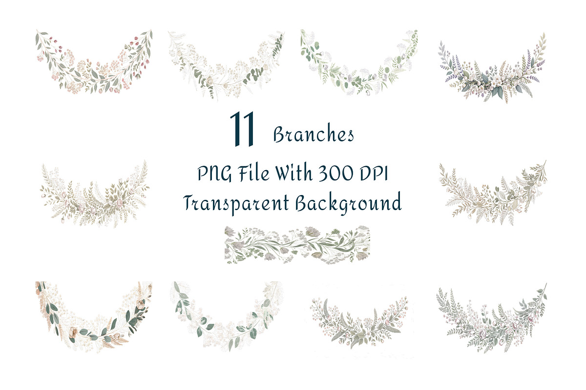 Baby's Breath Watercolor Clipart, a Decorative Illustration by ForhadGFX (Photo 11 of 14)