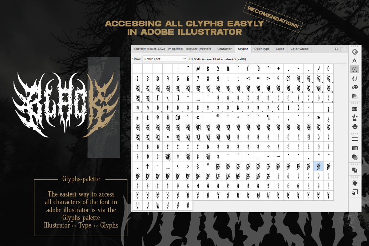 Magedon Death Metal Font, a Blackletter Font by Ronny Studio (Photo 9 of 12)