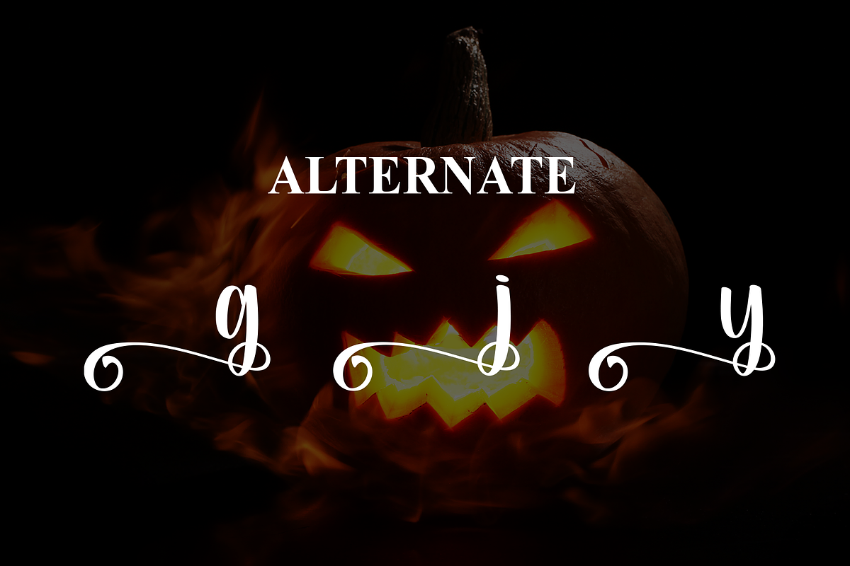 Spooky Pumpkin | Script Font, a Handwritten Font by Scratchones (Photo 8 of 9)