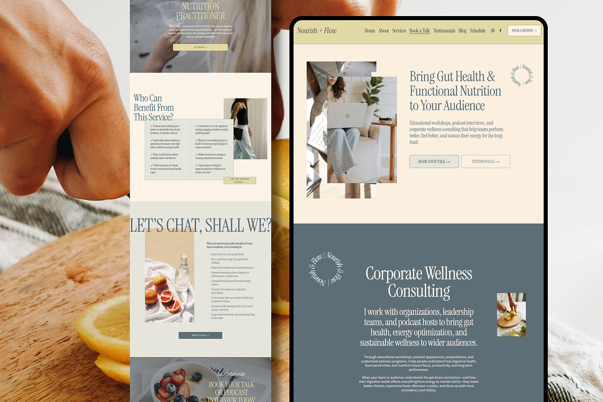 Nourish + Flow Nutritionist Website, a Squarespace Template by Solana Creative Co. (Photo 12 of 13)