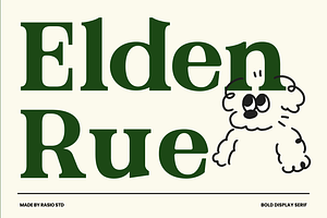 Elden Rue Bold Display Serif Font