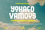 Yohalo Vamous - Retro Display Font, a Sans Serif Font by Dhabee (Thumbnail 1 of 7)