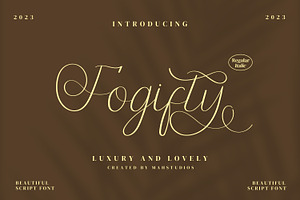 Fogifty Script Fonts