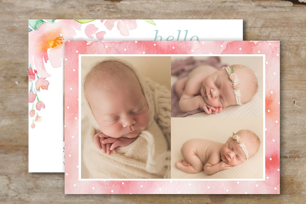 Birth Announcement Template, a Card Template by Sweet Little Muse (Photo 2 of 2)