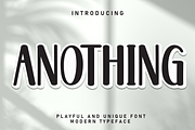 Anothing | Script Font, a Script Font by Scratchones (Thumbnail 1 of 8)