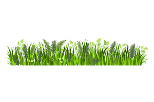 Summer grass border. Nature, an Object Illustration by the8monkey