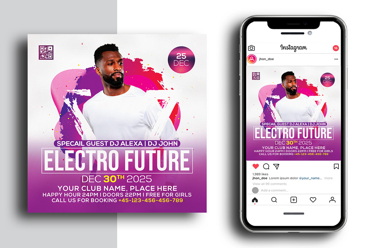 Night Club Flyer, a Flyer Template by AfzaalGraphics (Photo 2 of 2)