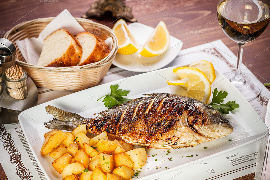 Dorado Fish Stock Photo Containing Aurata And Baked