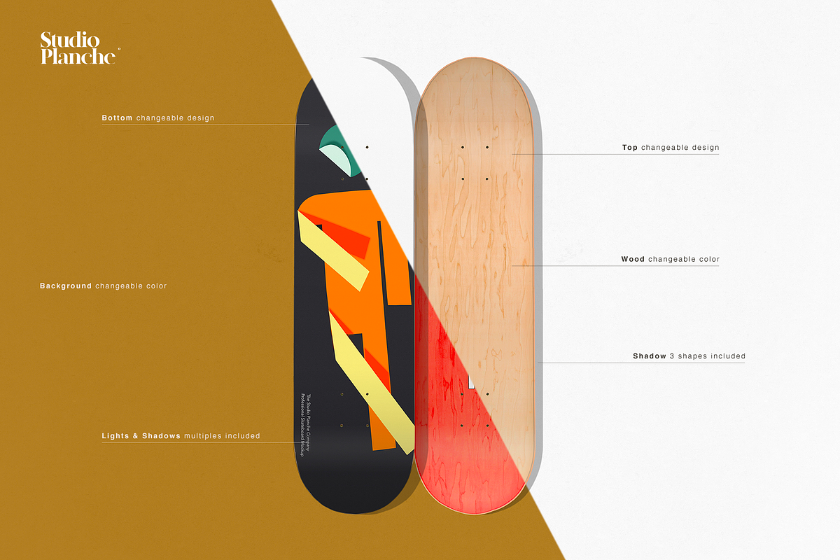 Skateboard Mockup — Suketo, a Product Mockup by Studio Planche (Photo 3 of 8)