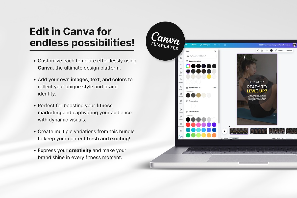 Fitness Instagram Reels Template, a Social Media Template by DigiPax (Photo 9 of 11)