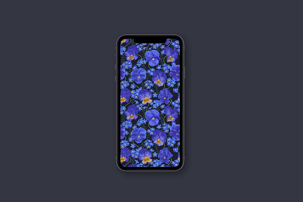Pansies and Forget-Me-Not Pattern, a Pattern Graphic by MarynaPetrovska (Photo 7 of 12)