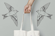 Vector Bird Line Art Illustrations, an Illustration by MyNatureGraphics (Thumbnail 4 of 4)