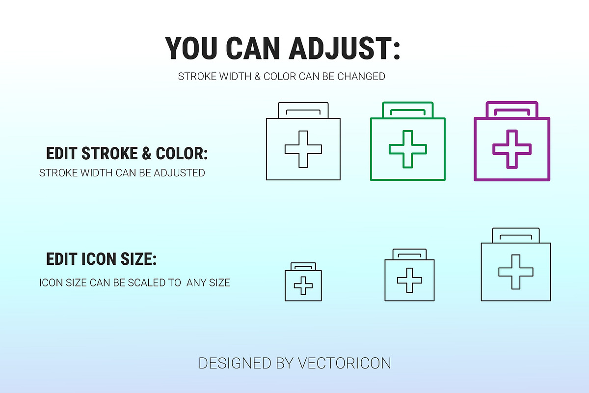 Medical minimalist outline icon set, an Outline Icon by Icons (Photo 3 of 3)