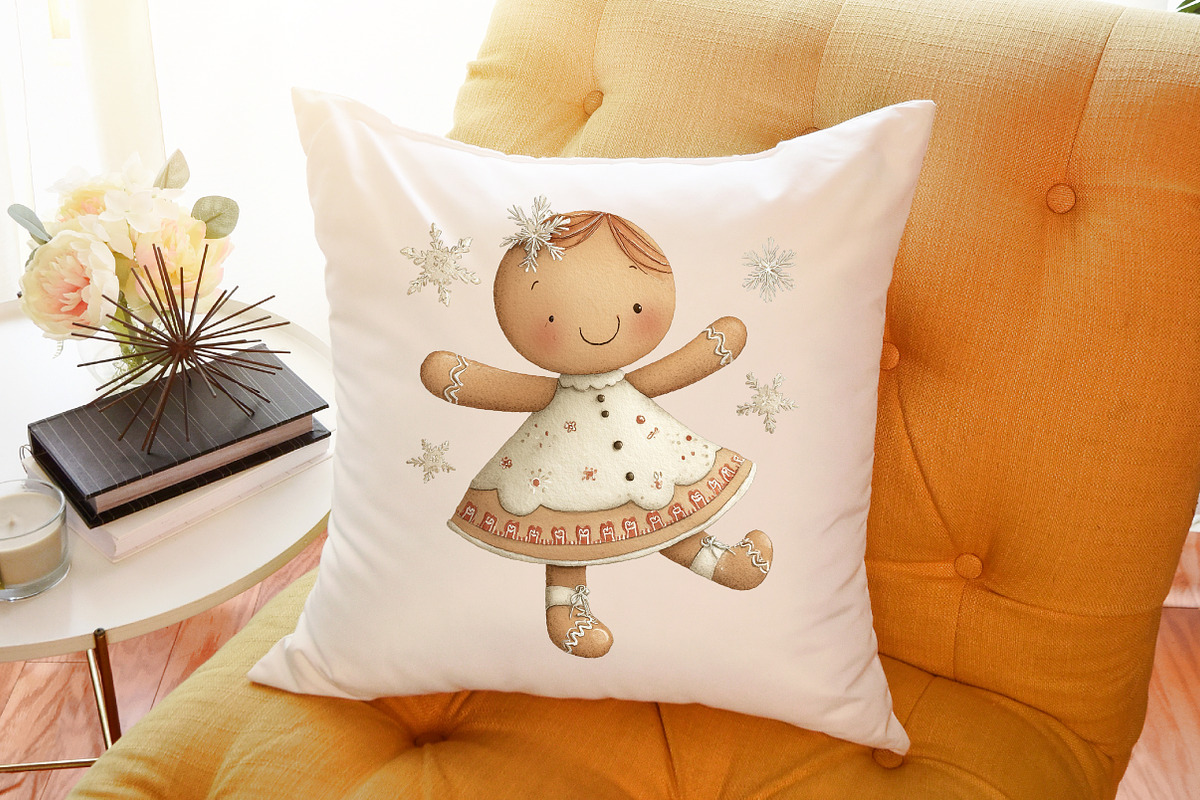 Christmas Gingerbread Man Clipart Bu, an Illustration by Sublimation Artist (Photo 6 of 6)