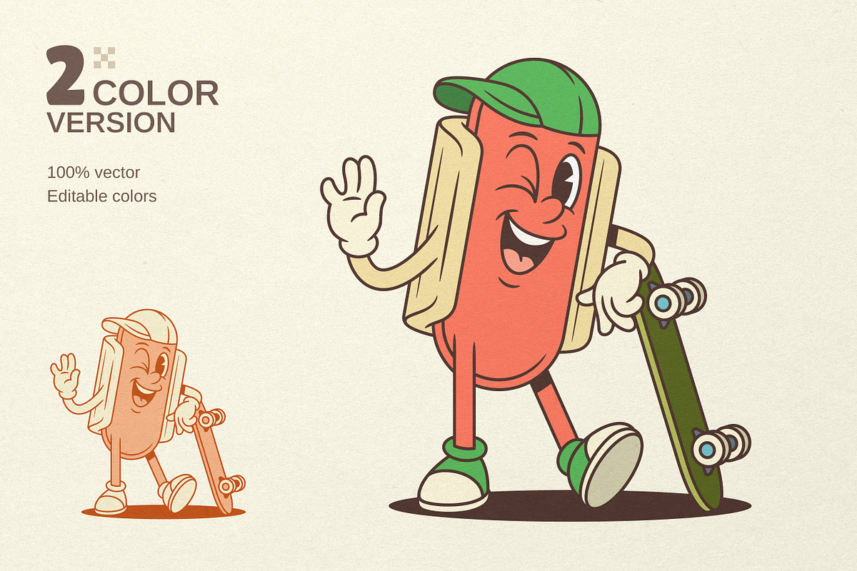 Hot Dog Cartoon Mascot Character, a Food Illustration by Vasya Kobelev (Photo 6 of 7)