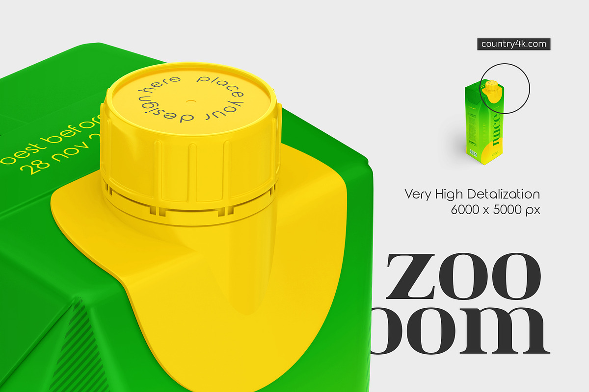 Juice Carton Package Mockup Set, a Packaging Mockup by Country4k (Photo 3 of 4)