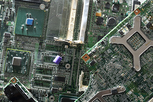 Damaged Obsolete Computer Motherboard Close-Up, a Technology Photo by Davizro's Market