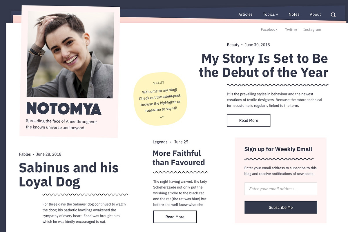 Noto – A Distinctive Blogging Theme, a WordPress Template by Pixelgrade (Photo 1 of 4)