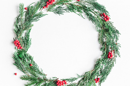 Christmas wreath stock photo containing round and wreath, a Holiday Photo by Flaffy