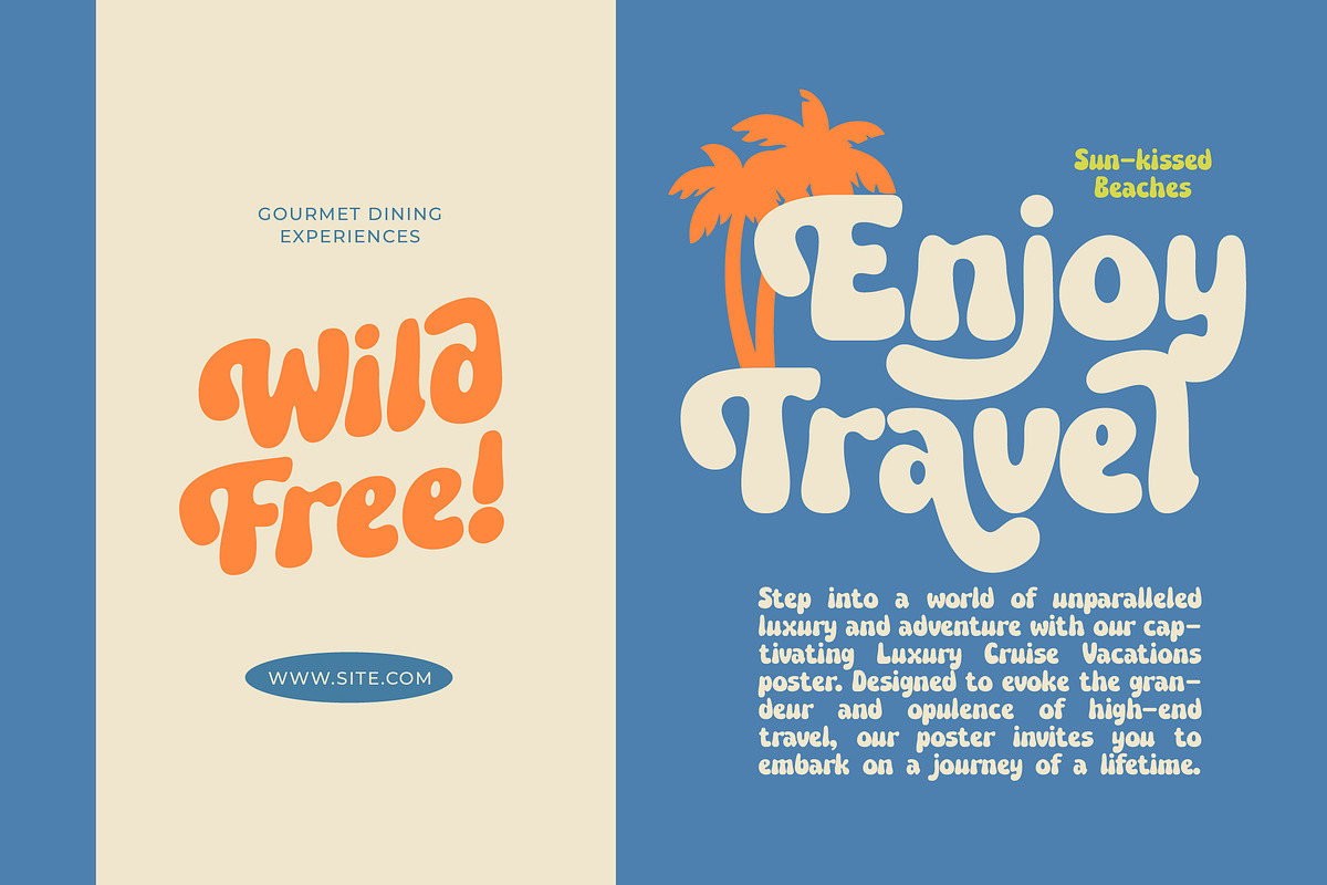 Queen Wosha Groovy Display Font, a Serif Font by timelesstype.co (Photo 6 of 20)