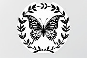 Butterfly Laurel Wreath Set, an Illustration by jahid234 (Thumbnail 5 of 7)