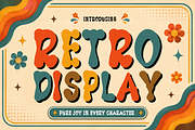 Retro Display - Groovy Vintage Font, a Sans Serif Font by KiddoGlyphs Studio (Thumbnail 1 of 5)