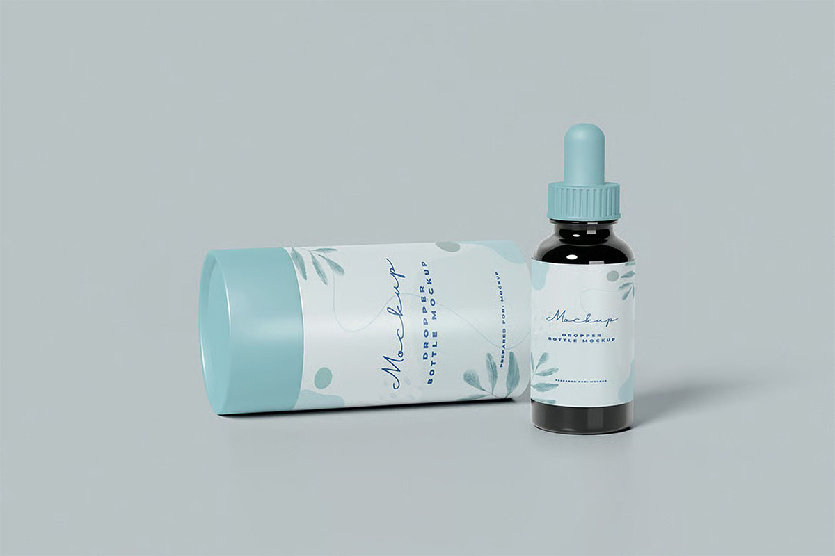 Droper Bottle Cylindrical Box Mockup, a Packaging Mockup by zpackcreative (Photo 5 of 5)