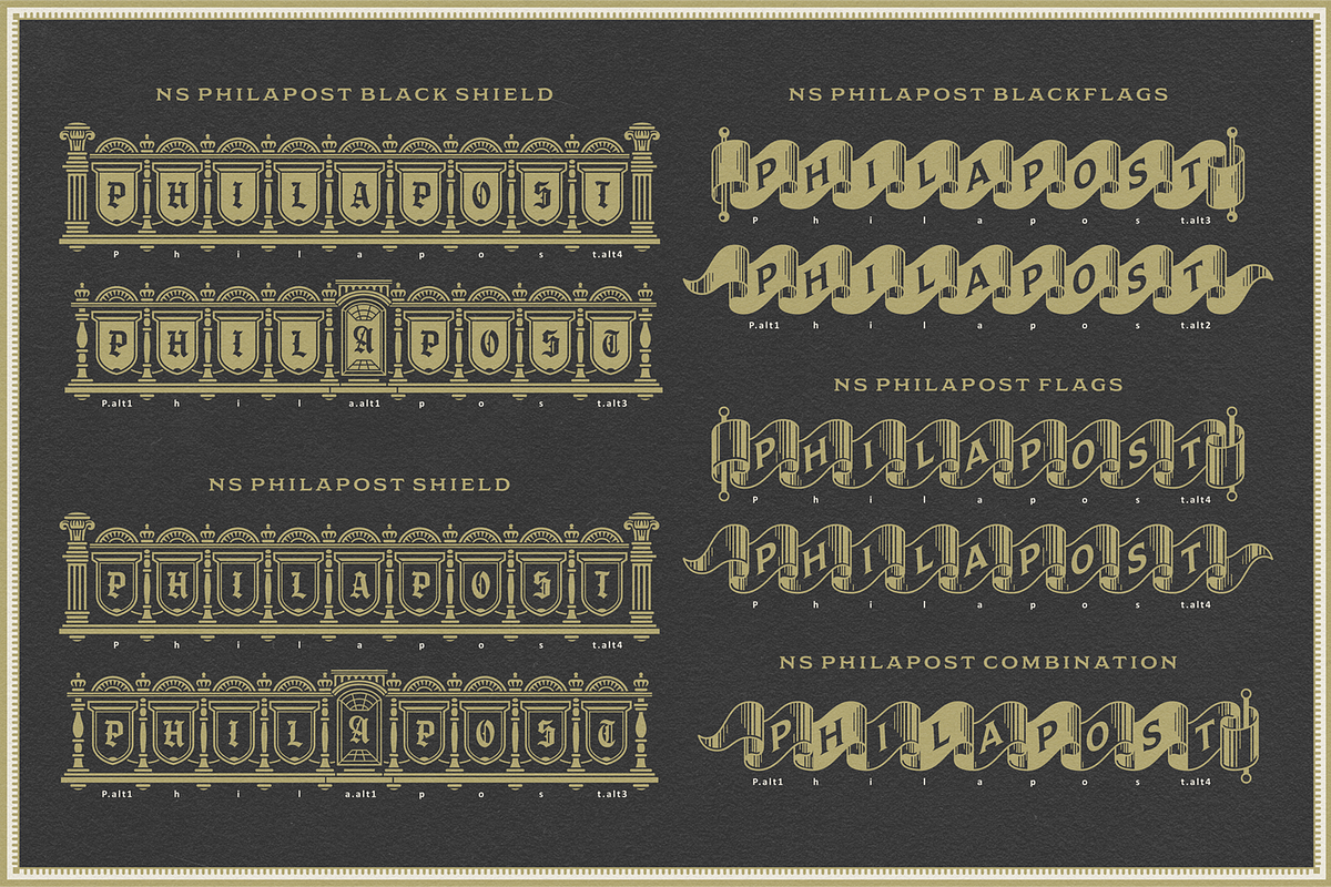 NS Philapost Inlines, a Blackletter Font by Novisouldado (Photo 5 of 8)