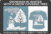 Vector illustration of a Snowman, a Seasonal Illustration by regalDRAW (Thumbnail 4 of 4)