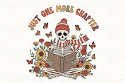 Just One More Chapter Skeleton Fall, an Illustration by CraftArtStudio (Thumbnail 1 of 4)