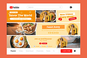 Youtube Channel Banner Food & Travel, a Social Media Template by productype1 (Thumbnail 3 of 3)
