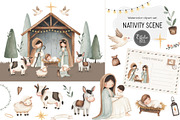 Watercolor Nativity Scene, a Decorative Illustration by Estudio 812 (Thumbnail 1 of 10)
