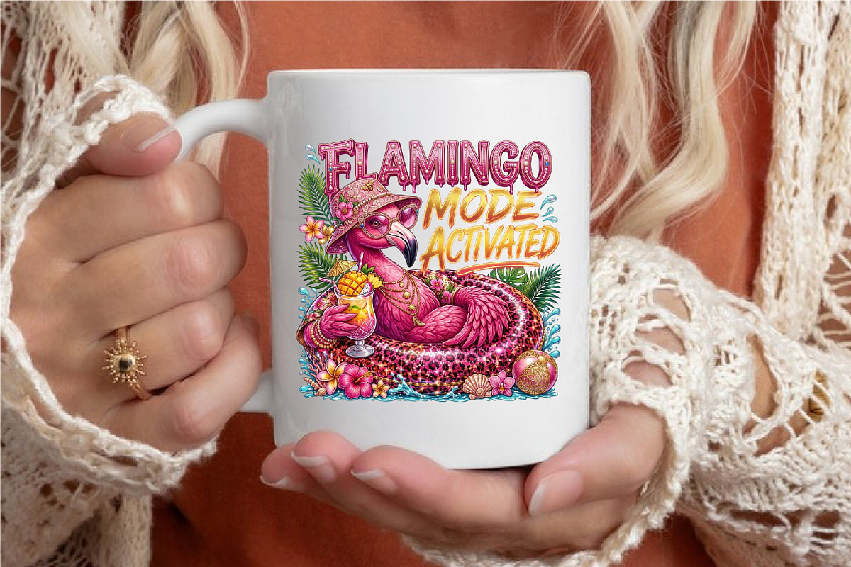Funny Summer Flamingo Png, a Seasonal Illustration by designcity5 (Photo 4 of 4)