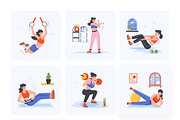 Gym and Fitness Mini Illustrations, a Person Illustration by Vectors Market (Thumbnail 7 of 11)