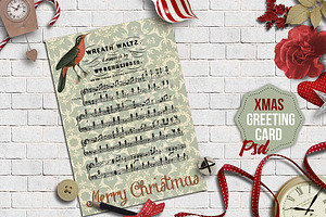 Xmas Greeting Card Psd N15