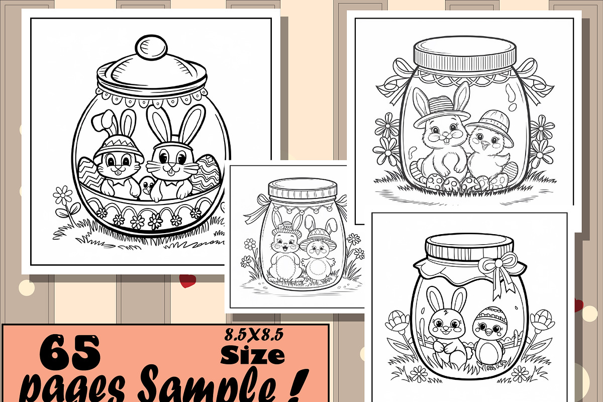 Cute Easter Jar in Coloring Pages, an Animal Illustration by Design Home (Photo 3 of 4)