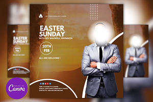 Easter Sunday Canva Design Template, a Social Media Template by Mishek Munene