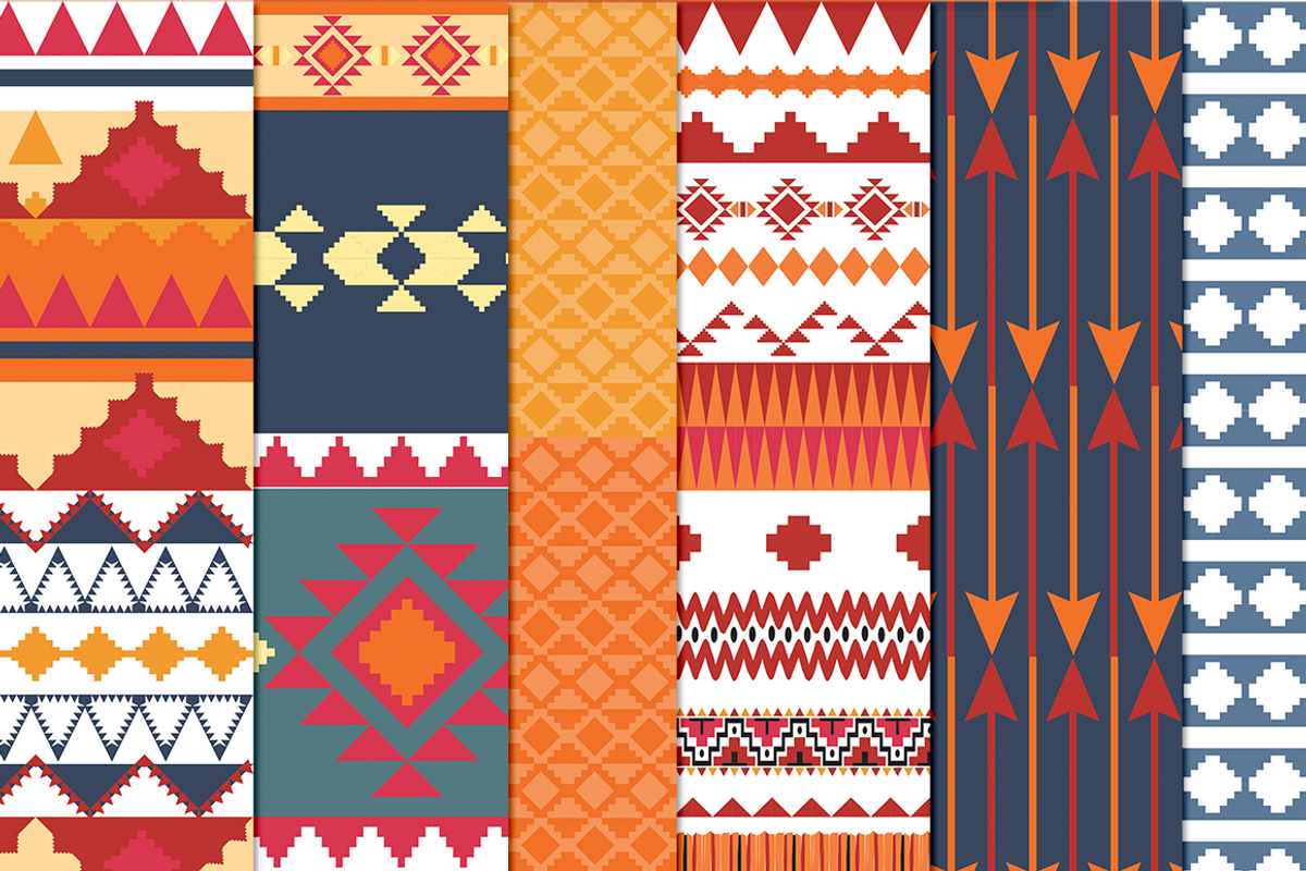 Seamless Aztec Tribal Patterns a Background Graphic by Digibonbons