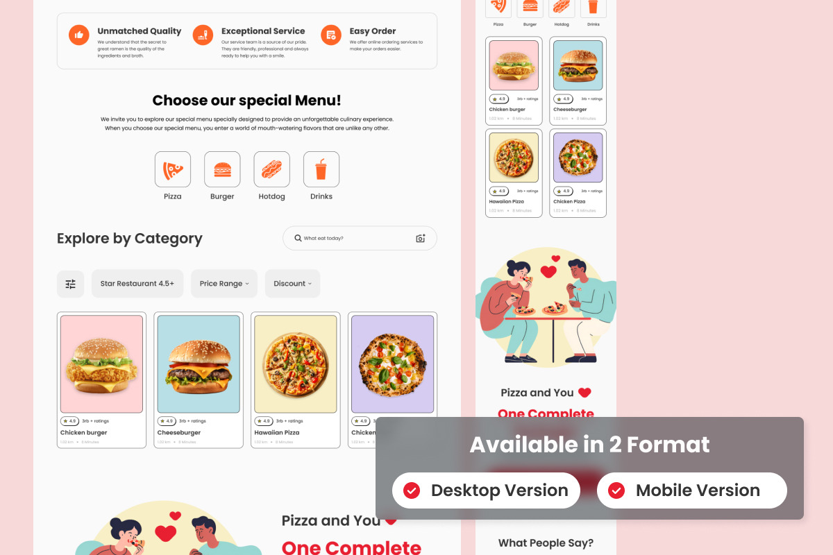 FastPie - Food Delivery Landing Page, a Landing Page Template by twinstd (Photo 4 of 5)