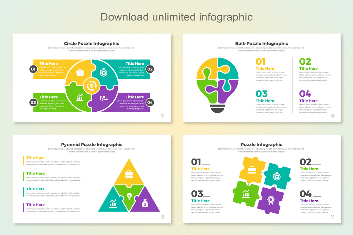 Puzzle Infographic Keynote, a Templates & Theme by Mighty-Slide (Photo 7 of 8)