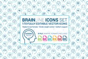 150 Human Mind Process Icons set, an Outline Icon by Pingebat (Thumbnail 1 of 3)