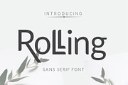 Rolling, a Sans Serif Font by edcreative (Thumbnail 1 of 5)