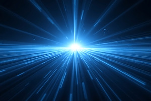 Abstract blue light speed background, an Abstract Photo by Artonix